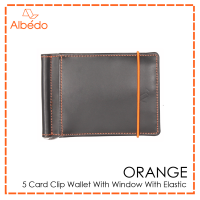 ราคา กระเป๋าสตางค์ คลิปหนีบธนบัตร ALBEDO 5 CARD CLIP WALLET WITH WINDOW WITH ELASTIC รุ่น ORANGE OR03799 (10055864396)