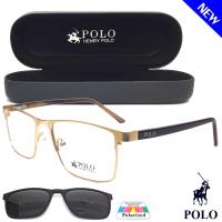 ราคา แว่นตา คลิปออน Fashion Polarized รุ่น POLO 3869 กรอบแว่นตา สำหรับตัดเลนส์ กรอบเต็ม แว่นแฟชั่น ชาย หญิง ทรงสปอร์ต sport วัสดุ สแตนเลส stainless steel ขาสริง (8259948438)