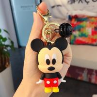 ราคา Disney พวงกุญแจ Mickey Mouse Minnie Stitch Donald เป็ด Piglet Winnie Pooh ตัวเลขจี้สำหรับกระเป๋ารถ Keyring (16402620549)
