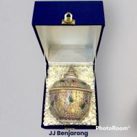 ราคา โถเบญจรงค์ 4 นิ้ว พร้อมกล่องผ้าไหม Traditional Benjarong Bowl 4 inches in diameter with silk box (18471156518)
