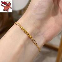 ราคา สร้อยข้อมือทองครึ่งสลึง สร้อยข้อมือทอง ไม่ลอกไม่ดํา กําไลเงินหักสองสามเส้น ทองคำแท้ 96 5 หนัก2บาท ยาว7นิ้ว สร้อยข้อมือชุบทอง (20947141261)
