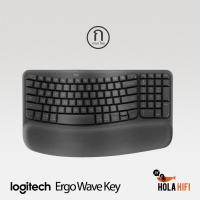 ราคา Logitech Wave Keys wireless ergonomic keyboard with a cushioned palm rest ปุมภาษาไทย (20870678079)