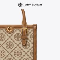 ราคา TORY BURCH T MONOGRAM กระเป๋าโท้ตผ้า jacquard ขนาดเล็ก sheet music bag 87146 (20909513845)