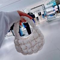 ราคา 2023 new COS bag Korean limited candy color micro mini cloud bag pleated dumpling bag handbag female (20277219358)