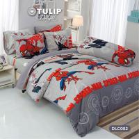 ราคา TULIP ชุดเครื่องนอน ผ้าปูที่นอน ผ้าห่มนวม รุ่นTulip Delight ลิขสิทธิ์การ์ตูน Spider man ลาย DLC082 (10436218777)