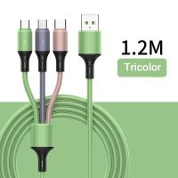 ราคา ส่งไวจากไทย สายชาร์จไอโฟน สายชาร์จ USB แบบ 3in1 3หัว สายชาร์จเร็วสายชาร์จ USB สำหรับ Micro USB iPhone Type C Liquid Cable สายชาร์จUSBแบบชาร์จเร็ว (20534176619)