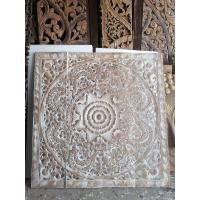 ราคา White Wash Mandala Wood Carving Panel 120 x 120 Cm Wooden Carved Plaque Square Panel Wall Art Hanging Wall Decor Asian Art Thai Wood ไม้แกะสลักไม้ฉลุ สีขาวล้าง 120 x 120 ซม (19983836311)