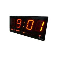 ราคา GooAB Shop นาฬิกา LED ติดฝาผนัง แบบบาง ตัวเลข 4 นิ้ว ขนาด 18 นิ้ว ไฟสีแดง (325208)