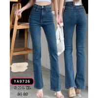 ราคา กางเกงยีนส์ขาม้าเล็กเอวสูงงานป้ายแยม YA 9726 ขาม้า ผ้าลีวาย เอวสูง 12 นิ้ว สียีนส์สนิม มี s m l xl 34 36 (20928603369)