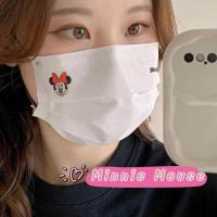 ราคา ส่งจากไทย แมสผู้ใหญ่สีขาว ลายการ์ตูนมิกกี้เมาส์ มินนี่เมาส์ แมสนักเรียนพื้นขาวลายการ์ตูน (19987888110)