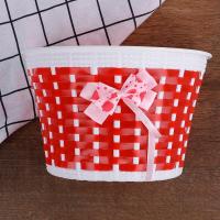 ราคา TONGBAO01 เป่า 1 ชิ้นตะกร้าจักรยานเด็กจักรยานพลาสติกถักโบว์โบว์ด้านหน้ากระเป๋าแฮนด์เมด (17052616886)