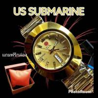 ราคา US SUBMARINE Professionalรุ่น SUB 111M DO นาฬิกาผู้ชาย หรูหรา สไตร์สุภาาพบุรุ นาฬิกาข้อมือระบบควอทซ์ STANLESS STEELแสดงวันที่ กันน้ำ100 สี gold แถมฟรีกล่อง (12797317190)