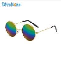 ราคา Retro Round Kids Sunglasses UV Protection Children Boys Gilrs Sun Glasses Vintage Boy Girl Eyewear Street Shot Photography Props UV400 (19766100917)