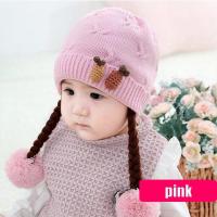 ราคา หมวกถักสำหรับเด็กผู้หญิงหมวกคลุมผมถักแบบเจ้าหญิงน่ารักหมวกขนสัตว์ (20962838198)