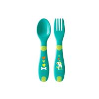 ราคา คูปอง 2 ต่อ Chicco First Cutlery 12M ชุดช้อน ส้อม สำหรับเด็ก ดีไซน์กระทัดรัด ช่วยให้ลุกน้อยจับถนัดมือ (659960108)