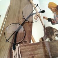 ราคา แว่นวินเทจ กรอบแว่นสายตา กรอบแว่นตา ชินตา รุ่น Khom 2 Tone ทรงกลมขนาดกลาง กรอบสีดำรมควัน เลนส์ใส รองรับการนำไปตัดเลนส์สายตา ใส่ได้ทั้ง ช ญ (3445760143)