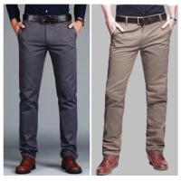 ราคา กางเกงสแล็ค สีเทาดิน สีกากี ทรงกระบอกเล็กผ้ายืด ทรงสวยใส่สบาย มีไซส์28 38 (18293997773)
