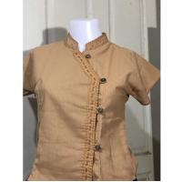 ราคา เสื้อคอจีนป้ายหน้า เสื้อผ้าฝ้ายพื้นเมือง ผ้าพื้นเมือง งานปักมือ จากเชียงใหม่ (20922083597)