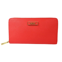 ราคา กระเป๋าสตางค์ DKNY แท้ พร้อมกล่อง กระเป๋าสตางค์ใบยาวซิปรอบ หนังฟอกแบบกันรอยขีดข่วน ใส่ธนบัตรได้ ไม่ต้องพับ DKNY Saffiano Leather Zip Around Wallet (6940800699)