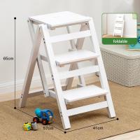 ราคา JJT เก้าอี้บันไดไม้แข็งแบบพับได้เก้าอี้บันไดบันไดชุดอาหารแบบเรียบบนบาร์อเนกประสงค์ในร่มทำจากเก้าอี้สำหรับปีน (20000792216)