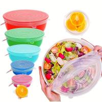 ราคา ฝาครอบอาหารซิลิโคน 6 ชิ้นชุด ฝาครอบซิลิโคนเก็บอาหาร สำหรับถนอมอาหาร ถนอมอาหาร C033 (21120262930)