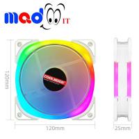 ราคา พัดลม RGB Coolmoon Colorful รีโมทคอนโทล Solar Eclipse สีขาว (7315630161)