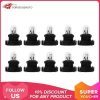 ราคา Gorgeousauto 10 ชิ้น T3 LED 12 โวลต์ภายในรถตราสารหลอดไฟแดชบอร์ดโคมไฟ สีดำ (645332576)