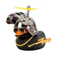 ราคา ยางเป็ดหักอุปกรณ์ตกแต่งรถเป็ดสีเหลืองพร้อมหมวกกันน็อค (21170820819)