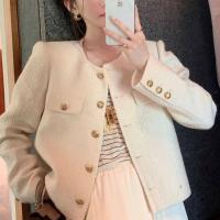 ราคา เสื้อคอกลม เสื้อกันหนาว ผ้าทวิต เสื้อแขนยาว แต่งกระเป๋าหลอกด้านหน้า ผ้ามีกากเพชรในตัว 8095 (17228507476)