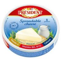 ราคา President Spreadable Cheese 8 potions 140g เพรสซิเดนท์ ชีสสเปรด 8 ชิ้น 140 กรัม (20985459380)