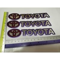 ราคา สติ๊กเกอร์ฟอยด์ ปั๊มนูน คำว่า TOYOTA ติดรถ แต่งรถ โตโยต้า sticker สวย (13318923080)