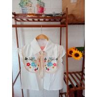 ราคา เสื้อแขนกุดคอบัวงานปักแน่นๆสวยๆ มาพร้อมโบว์ผูกด้านหน้า (21131125809)