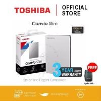 ราคา Toshiba External HDD 2TB USB 3 2 SuperSpeed รุ่น Canvio Slim Security Auto backup 2 5 สีเงิน ฮาร์ดดิสพกพา TSB HDTD320AS3EA (4831010466)
