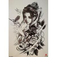 ราคา Tattoo Sticker สติ๊กเกอร์แทททู รอยสักชั่วคราว ขนาด 15x21 ซม (2020126989)