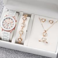 ราคา Geneva Women Watches Casual Silicone Band Woman Quartz Watch Rhinestone Jewelry Set (21053011289)
