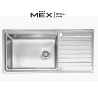 ราคา MEX รุ่น ELB101BM อ่างล้างจาน 1 หลุม 1 ที่พัก ขนาดอ่าง 100 x 50 ซม สเตนเลส สตีล AISI 304 (20888136879)