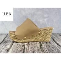ราคา HPB 36 40 รองเท้าส้นตึกผู้หญิง ส้นเตารีด ส้นสูง 3 นิ้ว สีนํ้าตาล (15954221458)