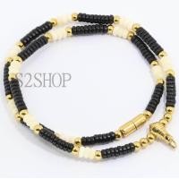 ราคา s2shop สร้อยคอกะลาตาเดียว ขั้นเม็ดสแตนเลสแท้พ่นเลเซอร์สีทอง หัวขุน สร้อยคอพระ ห้อยพระได้ 1 องค์ ความกว้าง 4 มม ความยาว 20 นิ้วNo 303 (886578765)