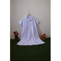 ราคา ชุดคลุมท้องสีขาว เดรสคนท้อง ชุดคลุมท้องพยาบาลขนาดใหญ่ ใส่ทำงาน มีเชือกปรับสายตามรอยท้อง (20170880758)