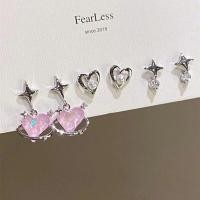 ราคา 17km gold silver earrings for women butterfly crystal star heart camelia flower bow set for best friends jewelry (20469265609)
