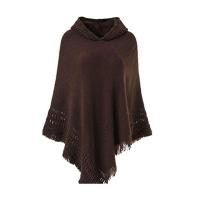 ราคา ผู้หญิงฤดูหนาวถักผ้าคลุมสวมศีรษะสีทึบโครเชต์ Fringed ผ้าคลุมไหล่มีพู่ Wrap เสื้อสวมศีรษะทรงใหญ่เครื่องแต่งกายสำหรับเด็ก (9689856002)