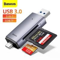 ราคา Baseus 2 In 1 Card Reader USB 3 0 Type C ถึง Micro SD TF Memory Card Reader สำหรับ MacBook Huawei Samsung PC อุปกรณ์เสริมแล็ปท็อป Smart Cardreader Adapter (15000174630)