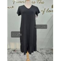 ราคา เดรสทรงเอปลายระบาย ผ้า Cotton spandex มีความยืดหยุ่นมีน้ำหนักทิ้งตัว หน้าผ้ารอบอก40 ยืดได้48 ความยาว 44 (20836831773)