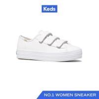 ราคา ช้อปคู่ Pro Keds คุ้มกว่า KEDS รองเท้าผ้าใบหนัง แบบสวม รุ่น TRIPLE KICK V LEATHER สีขาว WH61117 (19870927340)