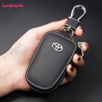 ราคา ซองหนังใส่ที่ใส่กุญแจรถยนต์ Toyota กระเป๋าสตางค์พวงกุญแจแบบมีปลอกหุ้มรีโมทสำหรับ Veloz Innova Zenix Fortuner Avanza Yaris Corolla Cross Altis Rush Camry CHR Vios Alphard Sienta Harrier (20472275876)