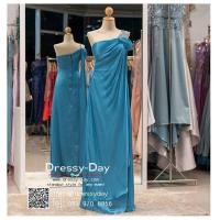 ราคา ชุดราตรีออกงาน ชุดราตรีสวยหรู ชุดราตรียาวแขนล้ำ ชุดไปงานแต่งงานกลางคืน ชุดราตรีคนอ้วนพร้อมส่ง PFL035 LBL ฟ้า (8823648400)