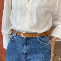 ราคา Seriin studio Bold belt เข็มขัดหนังแท้ ไซส์ใหญ่ กว้าง 2 5 ซม (20865985359)