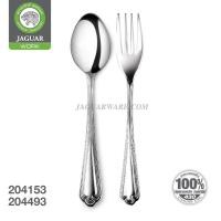 ราคา JAGUAR ช้อนชาสเตนเลส และ ส้อมสลัดสเตนเลส ลายคริสติน่า ตราจากัวร์ สเตนเลส 430 แท้ 100 เกรดใช้กับอาหาร Food Grade ISO9001 ผลิตในประเทศไทย แพ็ค 24 คัน (9507192423)