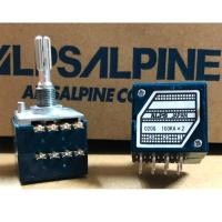 ราคา 1pc ALPS RK27 Dual unit Serrated Volume Rotary Potentiometer 50K 100K 50Ax2 100AX2 Dual Slotted Japan 8Pins 25MM Flower Shaft (20466046230)