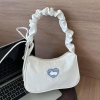 ราคา Mymyshop พร้อมส่ง ? ? ? ? ? กระเป๋าสะพายไหล่ สายรูดปรับสั้นยาวได้ น่ารัก สายย่นผูกโบว์ ปักกระต่ายรูปหัวใจ ผ้าไนล่อน (20869412514)